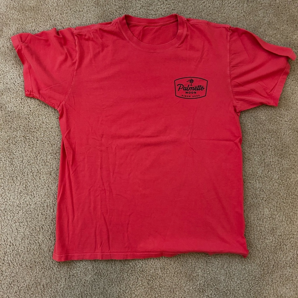 Vibrant Red Short Sleeve Tee with Chest Logo